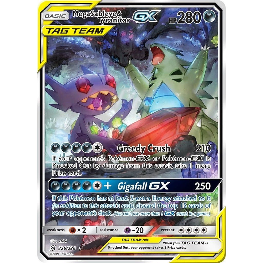 Mega Sableye & Tyranitar GX (Alternate Full Art) (226/236) (SM11)