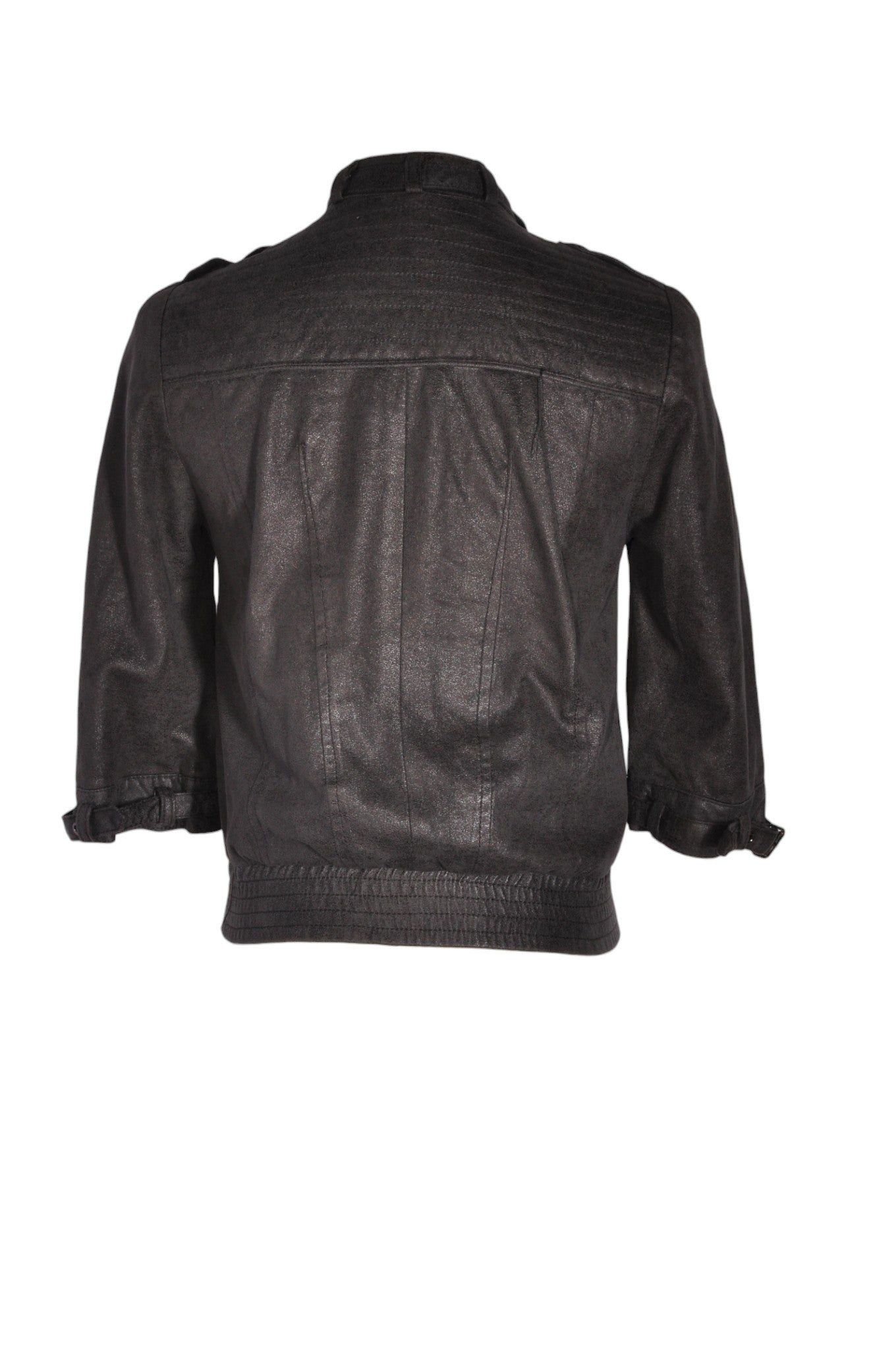 ZARA Women Leather Jackets Regular fit in Black - XS