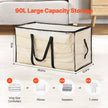 90L Blanket and Comforter Storage Bags, 6-Pack, Foldable, Reinforced Handles, Closet Organiser