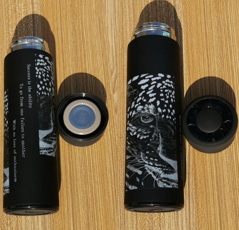 Insulated Thermos Cup with Tea Strainer – 304 Stainless Steel Vacuum Flask | 350ml & 500ml