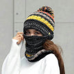 Fall Winter knitted Woolen Balaclava Beanie hat for women