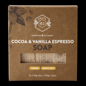 Crate 61 Organics - Cocoa Vanilla Espresso Bar Soap (3pk)