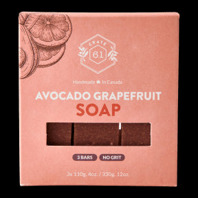 Crate 61 Organics - Avocado Grapefruit Bar Soap (3pk)