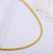 Men Necklace Gold Tone Snake Chain