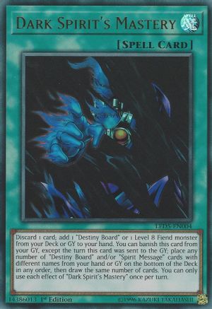 Dark Spirit's Mastery (LED5-EN004) - Legendary Duelists: Immortal Destiny 1st Edition