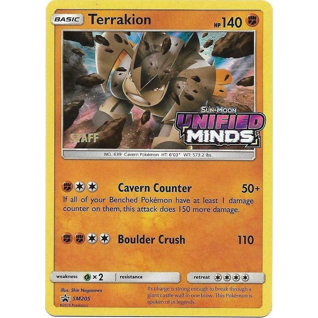 Terrakion - SM205 (Prerelease) [Staff] (SM205) (SMP)