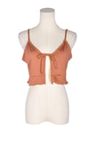 H&M Women Crop Tops Regular fit in Brown - S