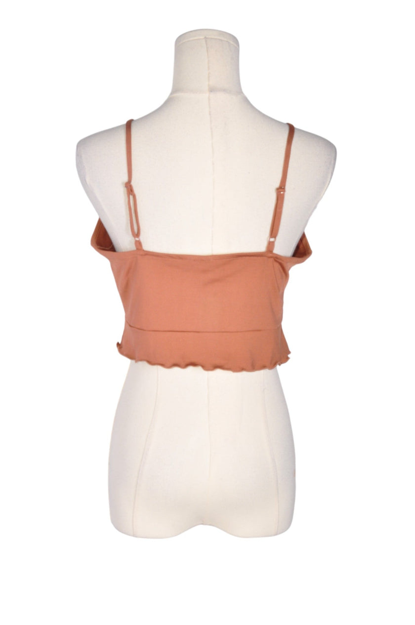 H&M Women Crop Tops Regular fit in Brown - S