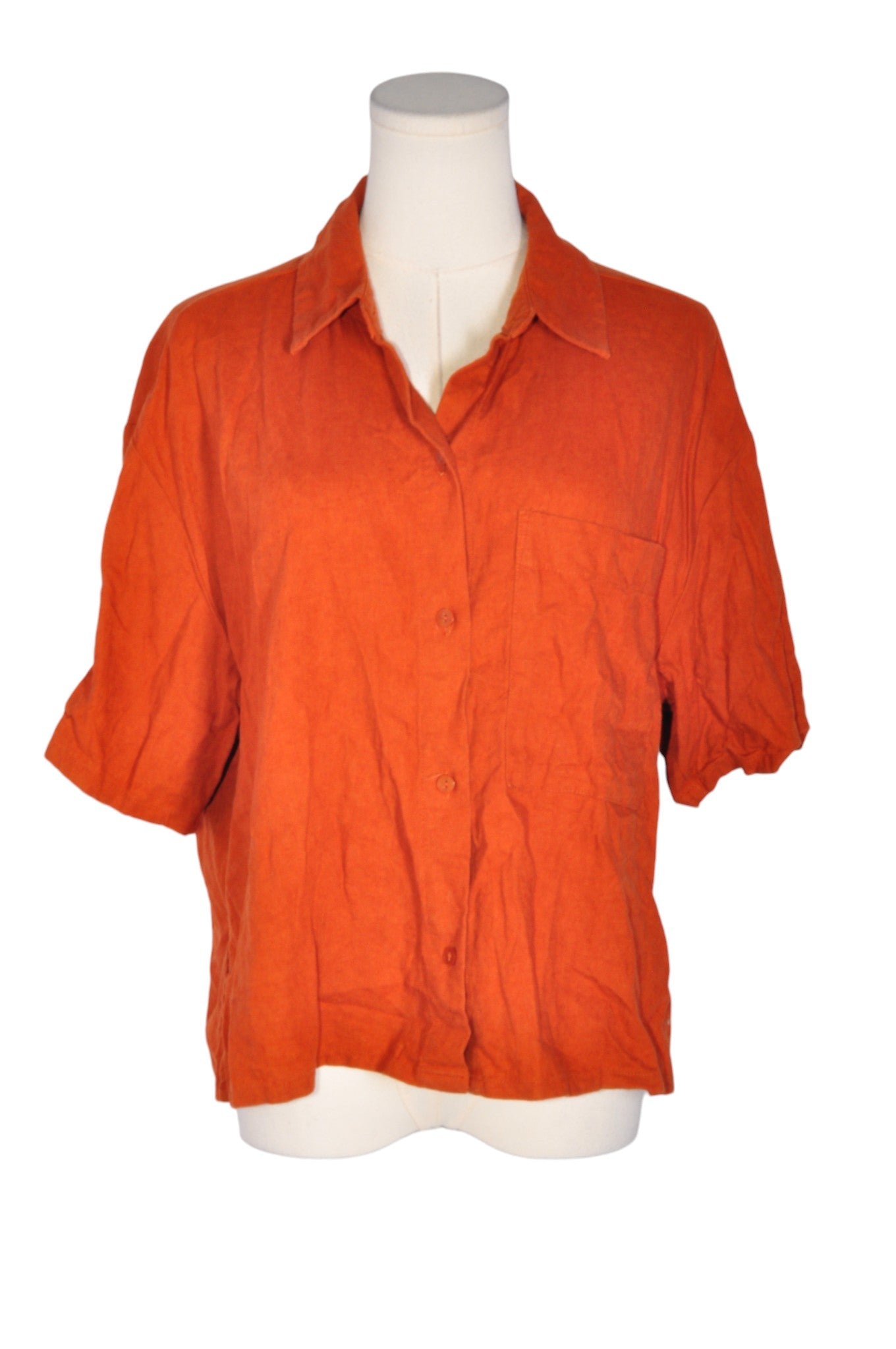 ABERCROMBIE & FITCH Women Button Down Tops Regular fit in Orange - S
