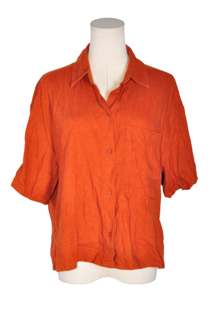 ABERCROMBIE & FITCH Women Button Down Tops Regular fit in Orange - S