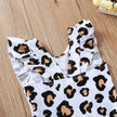 Girls Leopard Print One-Piece Swimsuit – Sleeveless Nylon Swimwear for Kids (80–120cm)