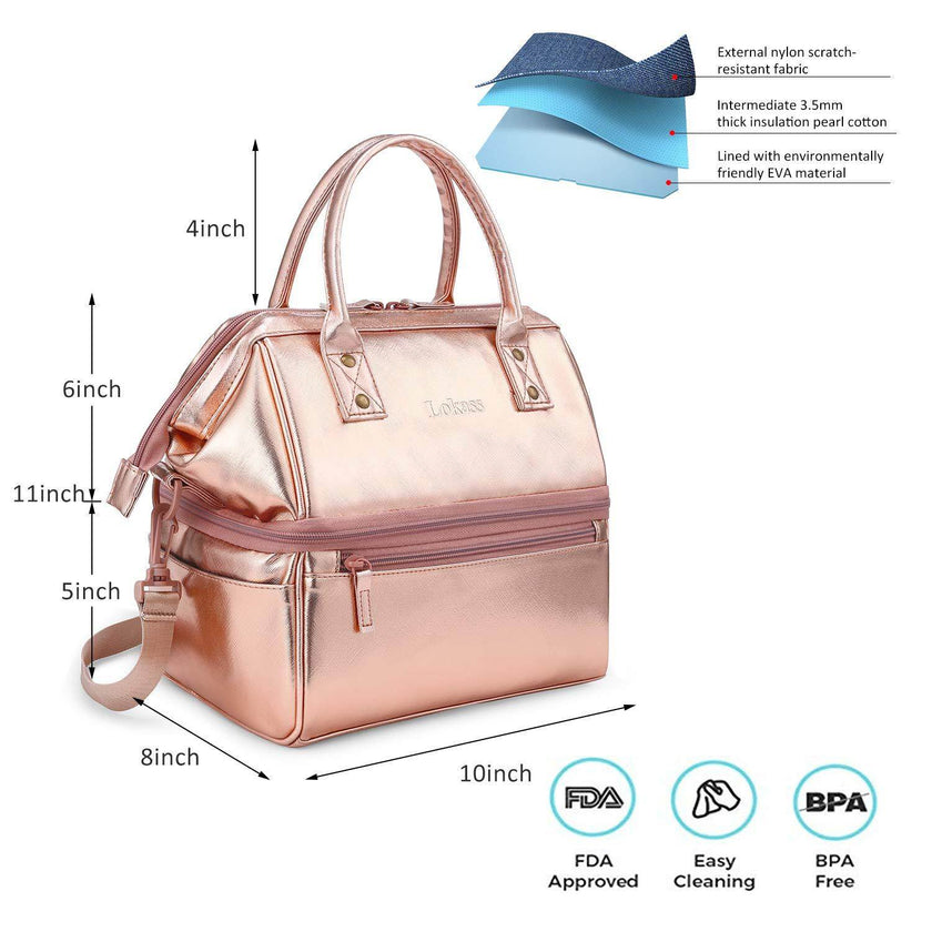 Women Fashion Commute Crossbody Nylon Waterproof Work Lunch Bag