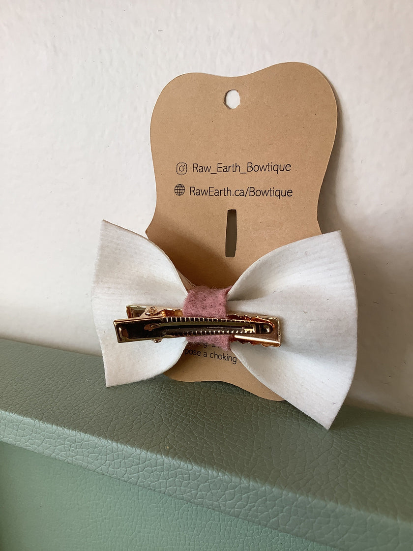 Raw Earth Bowtique Pink Floral Hair Bow Clip