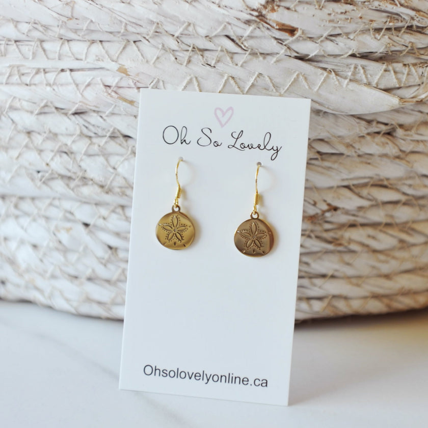 Qualicum Beach Sandollar Earrings