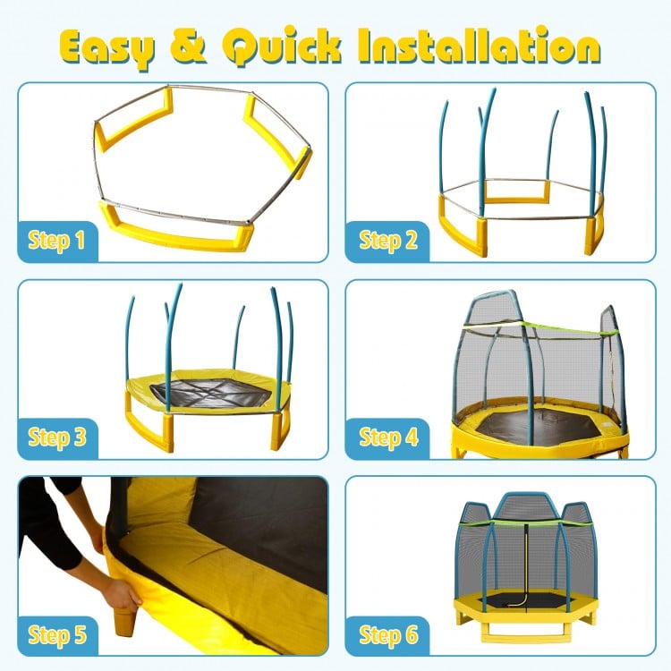 7 Feet Kids Recreational Bounce Jumper Trampoline