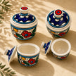 Ceramic Sugar Bowl with Lid – Small 7 cm, Handmade Decorative & Functional Tableware