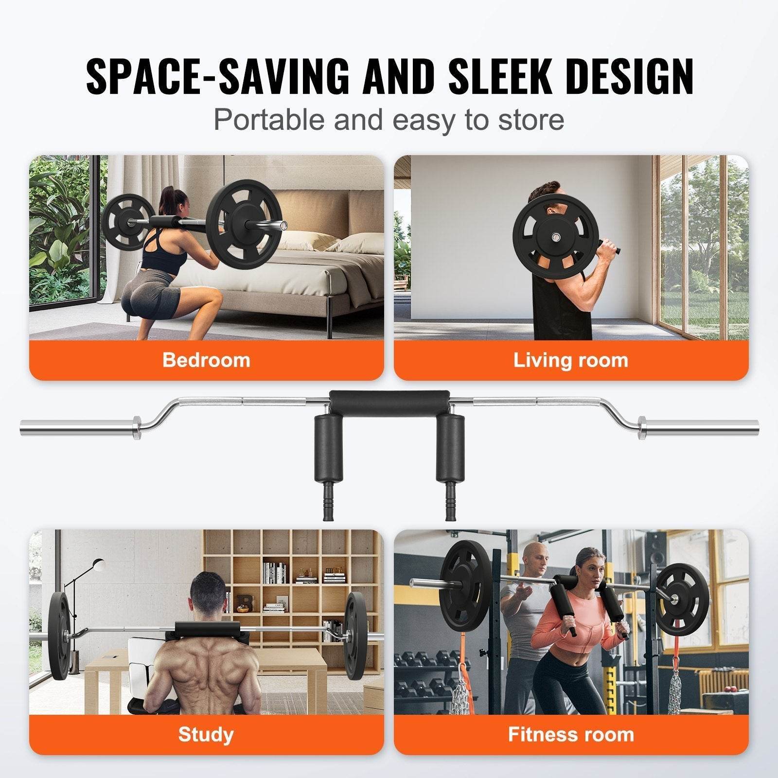 Safety Squat Bar, 700 LBS Fitness Squat  Bar, Safety Squat Bar Attachment With Shoulder And Arm Pads, 28mm Diameter Weight Bar, Ideal For Front Squats, Lunges, Rehab, Physical Therapy
