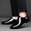 Men's Business Formal Leather Shoes – Cowhide Round Toe, Sizes 36–49