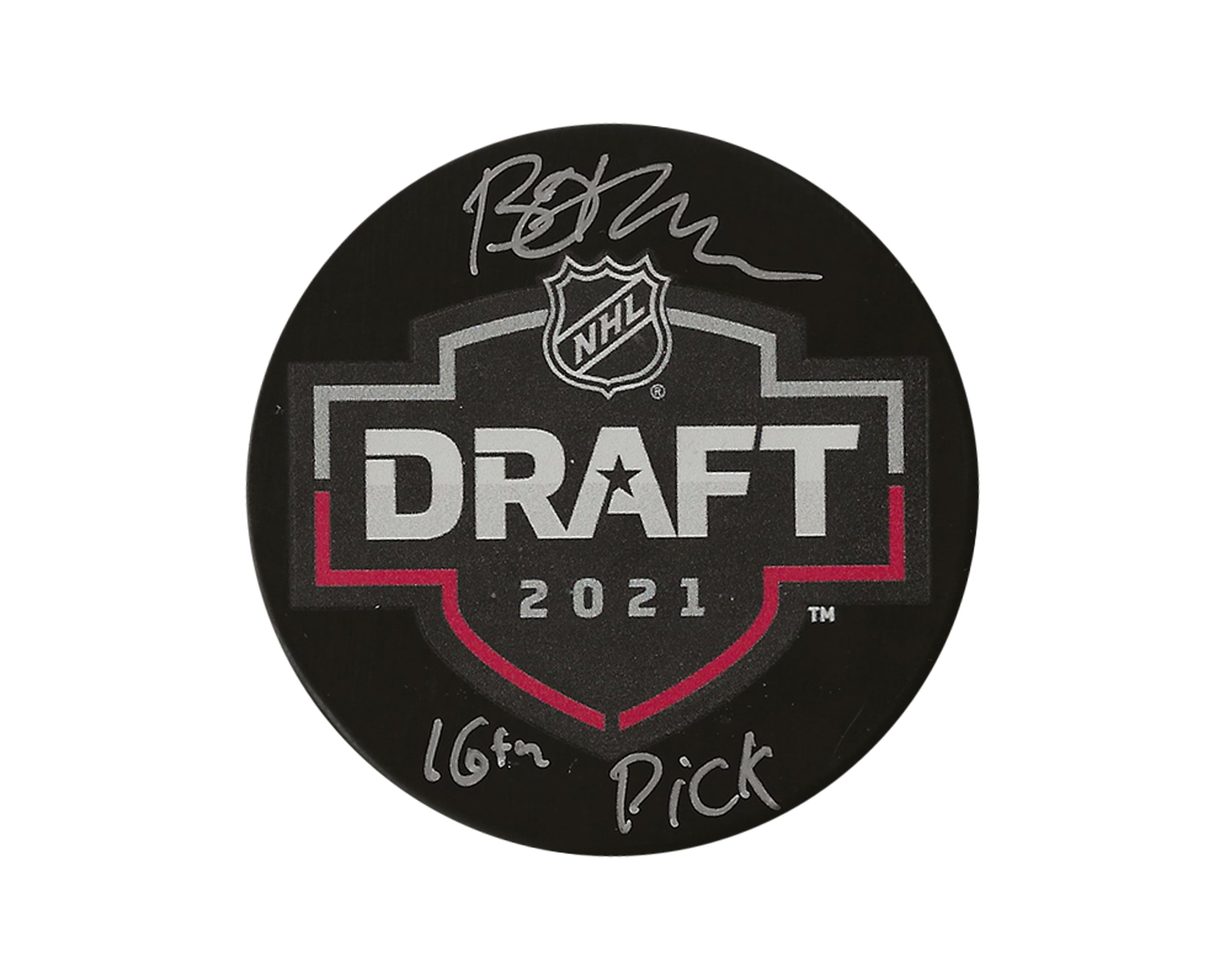 Brennan Othmann Autographed 2021 NHL Draft Puck Inscribed 