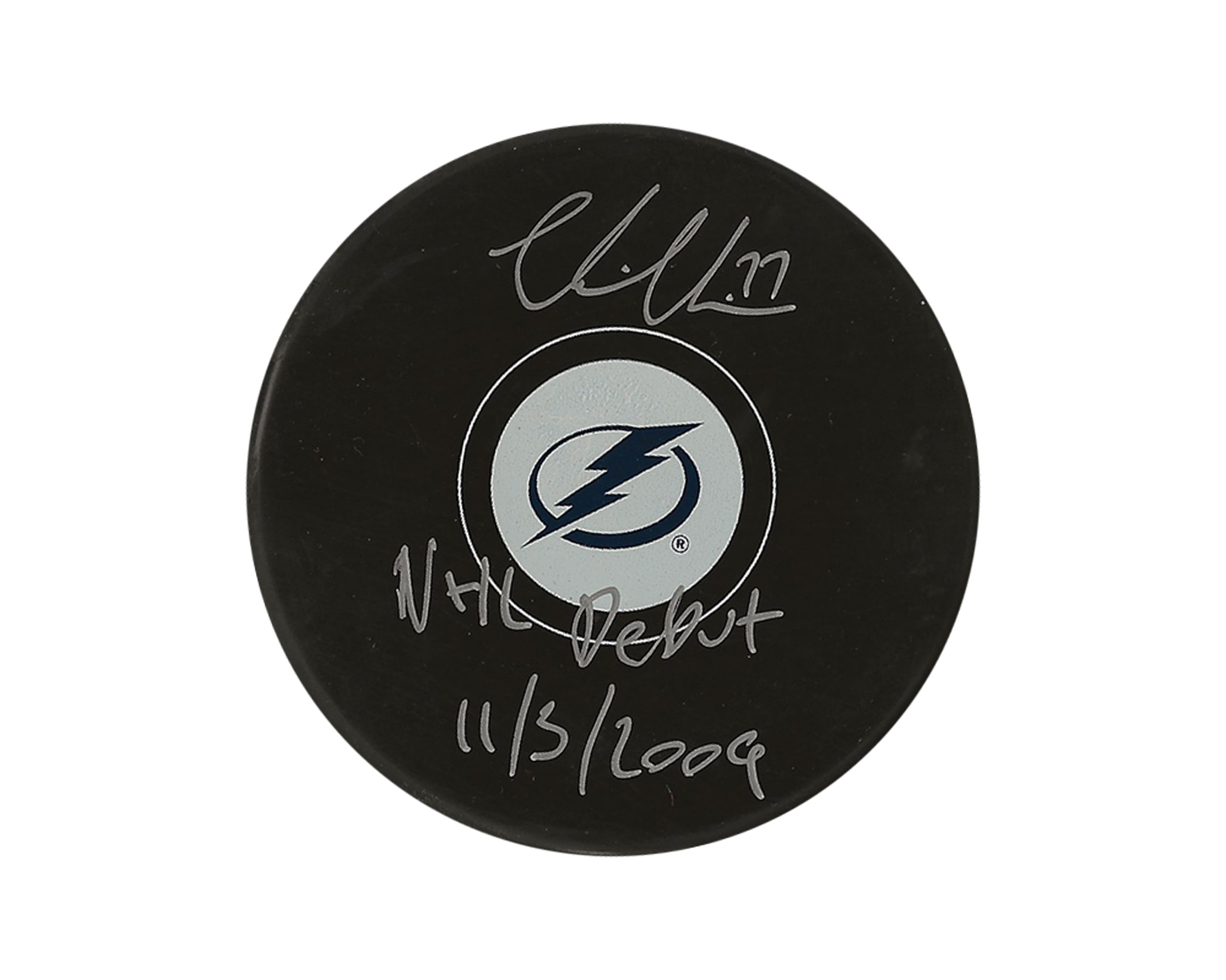 Victor Hedman Autographed Tampa Bay Lightning Autograph Model Puck Inscribed 