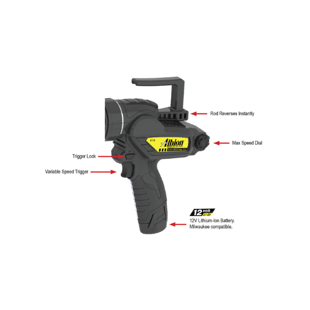 1 Quart Core Cordless Cartridge Gun w/ Swivel Carriage 12 Volt