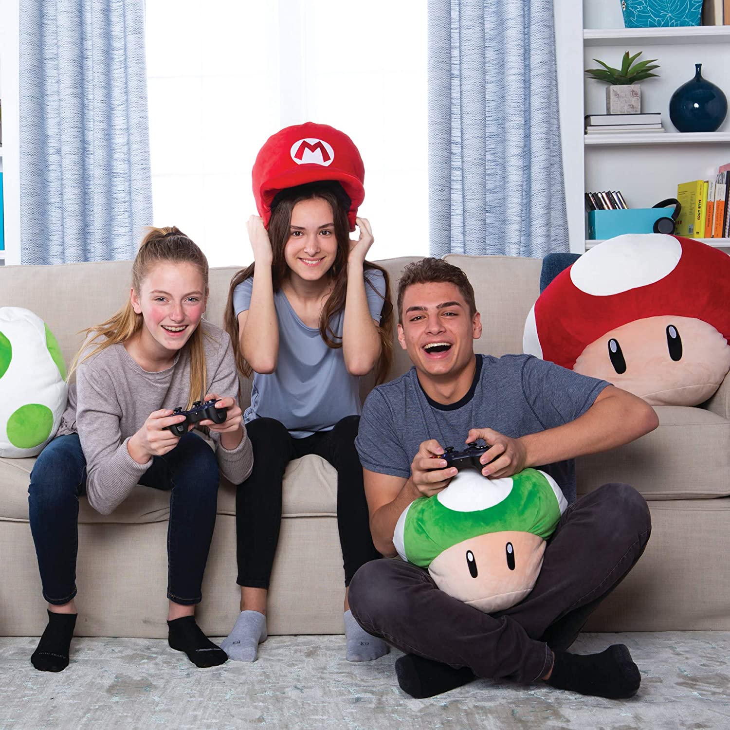 Club Mocchi-Mocchi Giant Nintendo Super Mario Plush 15 inch Plush - 1UP Mushroom
