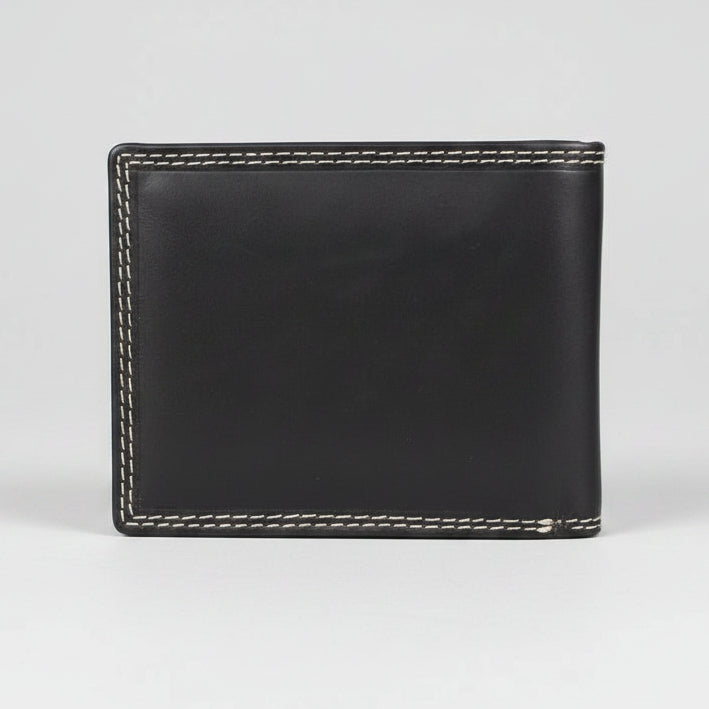 Men’s Cow Leather Eagle Embossed Bifold Wallet