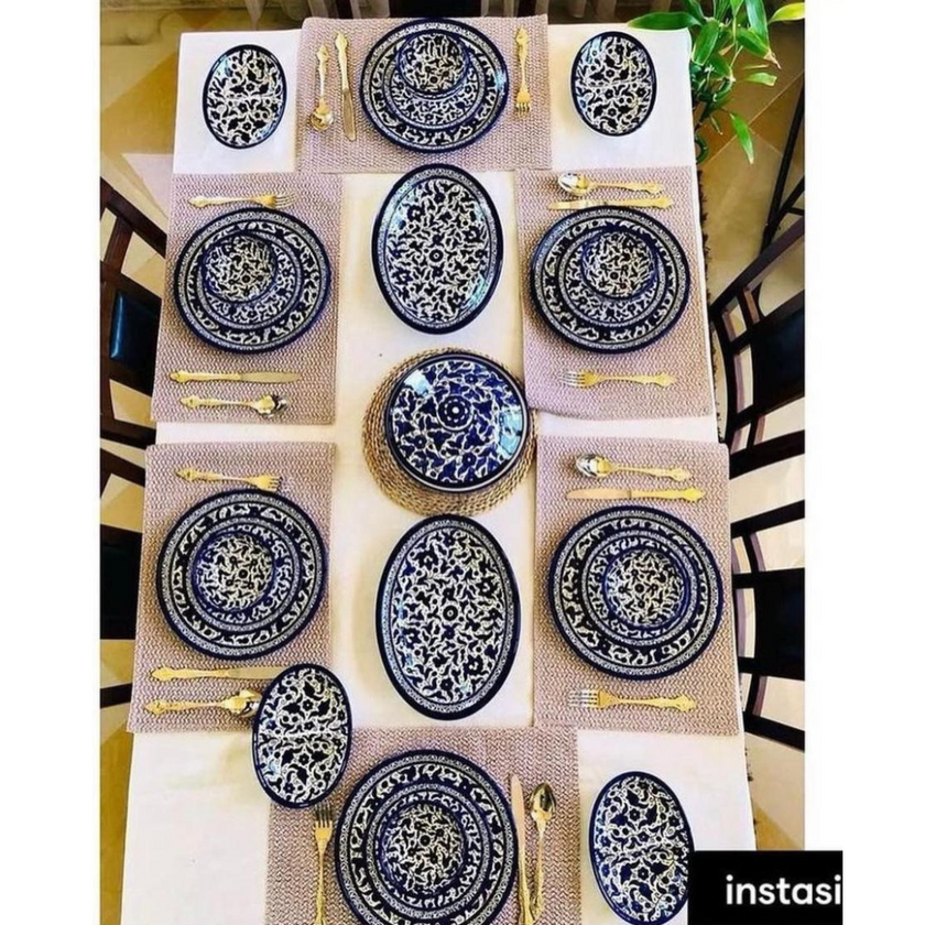 Handcrafted Ceramic Dinnerware Set for 6 – Luxury Tableware Dinner Set & Homeware Decor