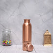 100% Pure Certified Copper Water Bottle – Half Hammered Design (950ML)