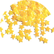 Yellow 5 pointed Star Glitter