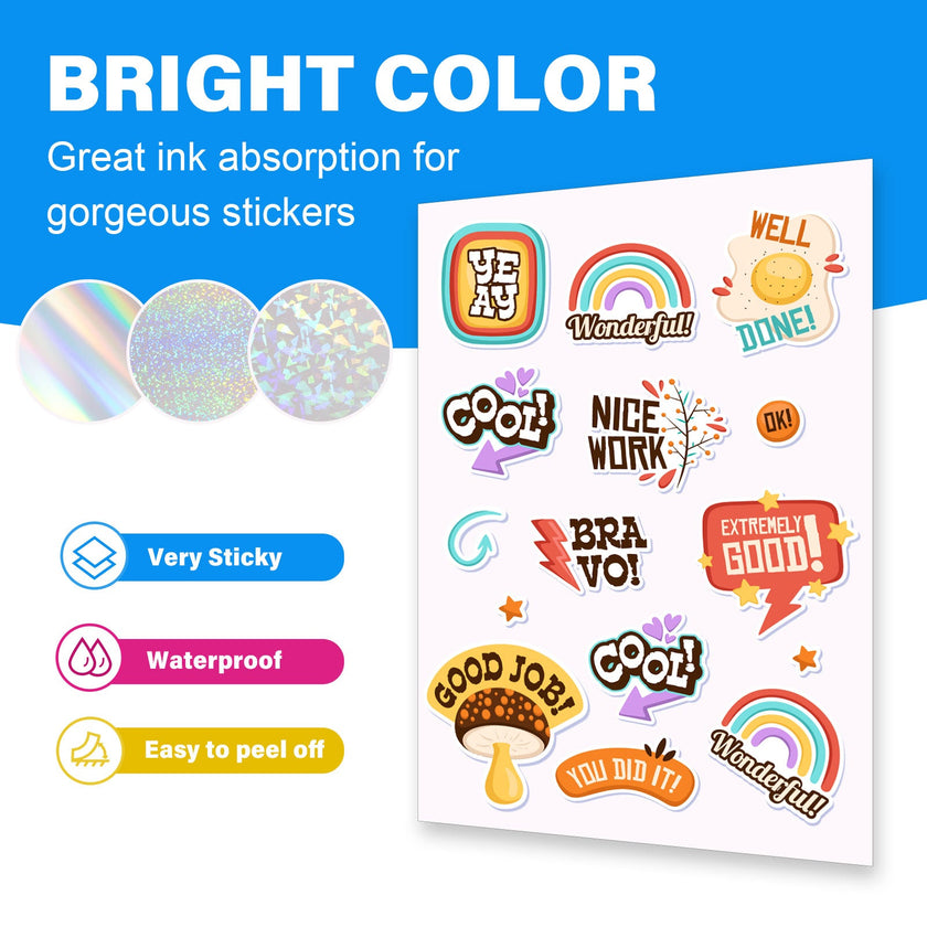 TeckWrap Inkjet Printable Sticker Vinyl - Matte or Gloss (15 PCS)