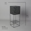 Salma Black Raised Metal Pot Planter 2.3’