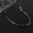 Collier en chaîne à maillons en forme de trombone, argenté, PALERMO Essential.