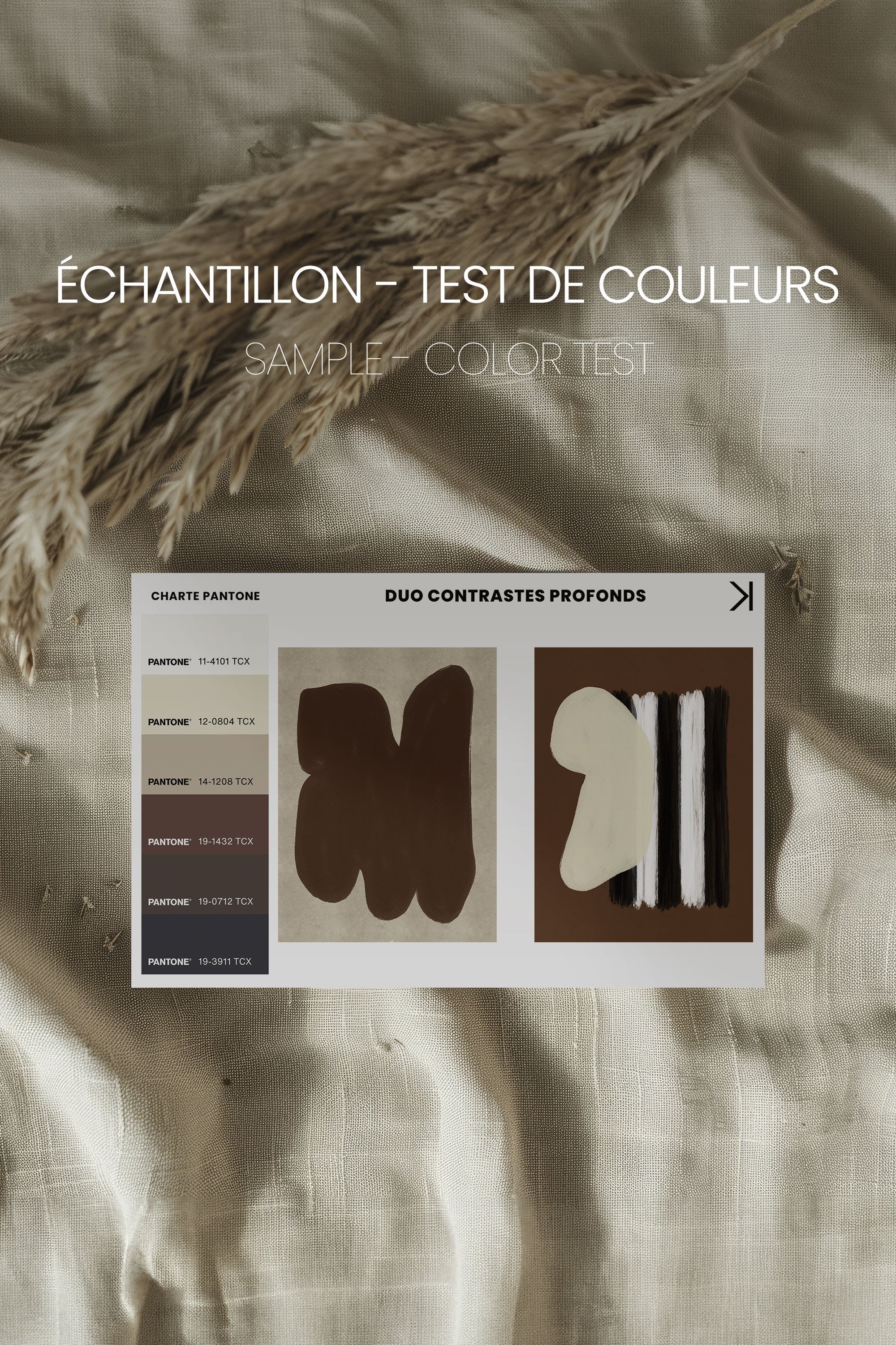 DUO CONTRASTES PROFONDS (2 Oeuvres sur toile étirée)