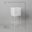 Salma White Raised Metal Pot Planter 2.3’