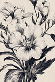 MÉMOIRE FLORALE, CADRE VINTAGE ARGENT
