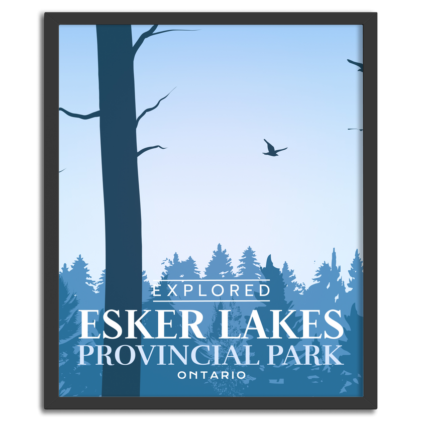 Esker Lakes Provincial Park 'Explored' Poster, Canada Parks