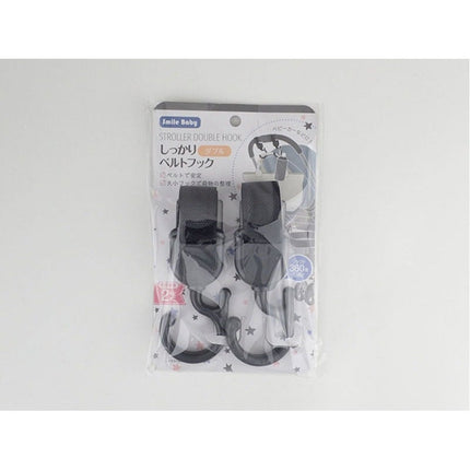 【ベビーカーなどに！荷物が整理しやすい】しっかりベルトフックダブル