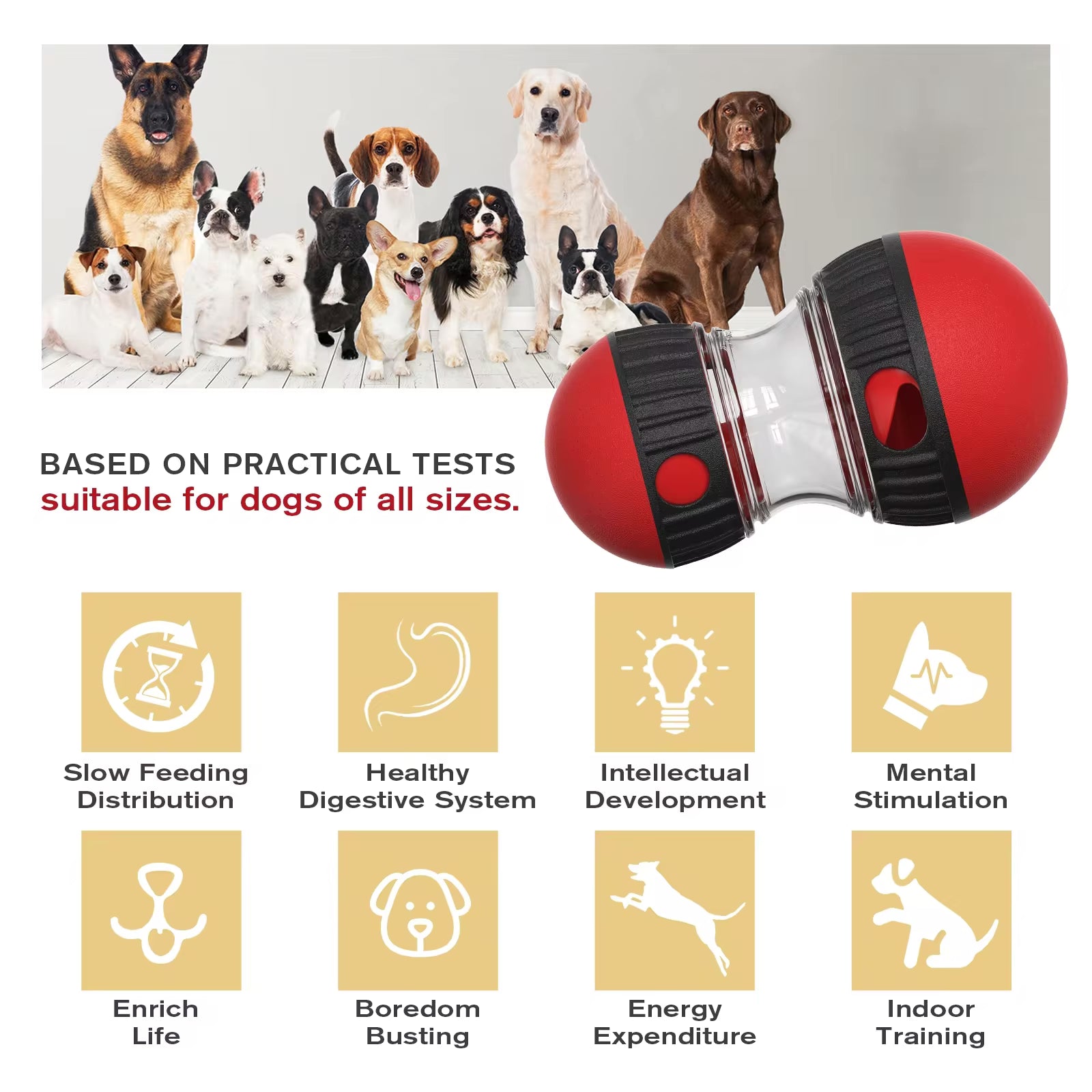 Dog Oval Slow Feeder Toy