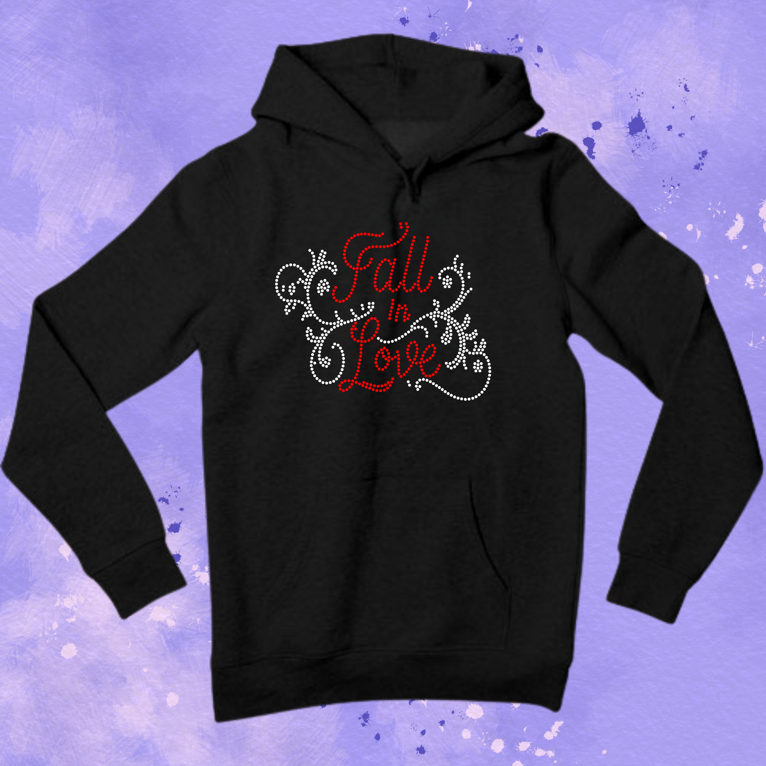 Fall in Love Rhinestone Shirt – Autumn Valentine Sparkle Bling Tee | Blingdazzel