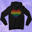 Rainbow Heart Rhinestone Shirt – Pride & Love Sparkle Bling Tee | Blingdazzel