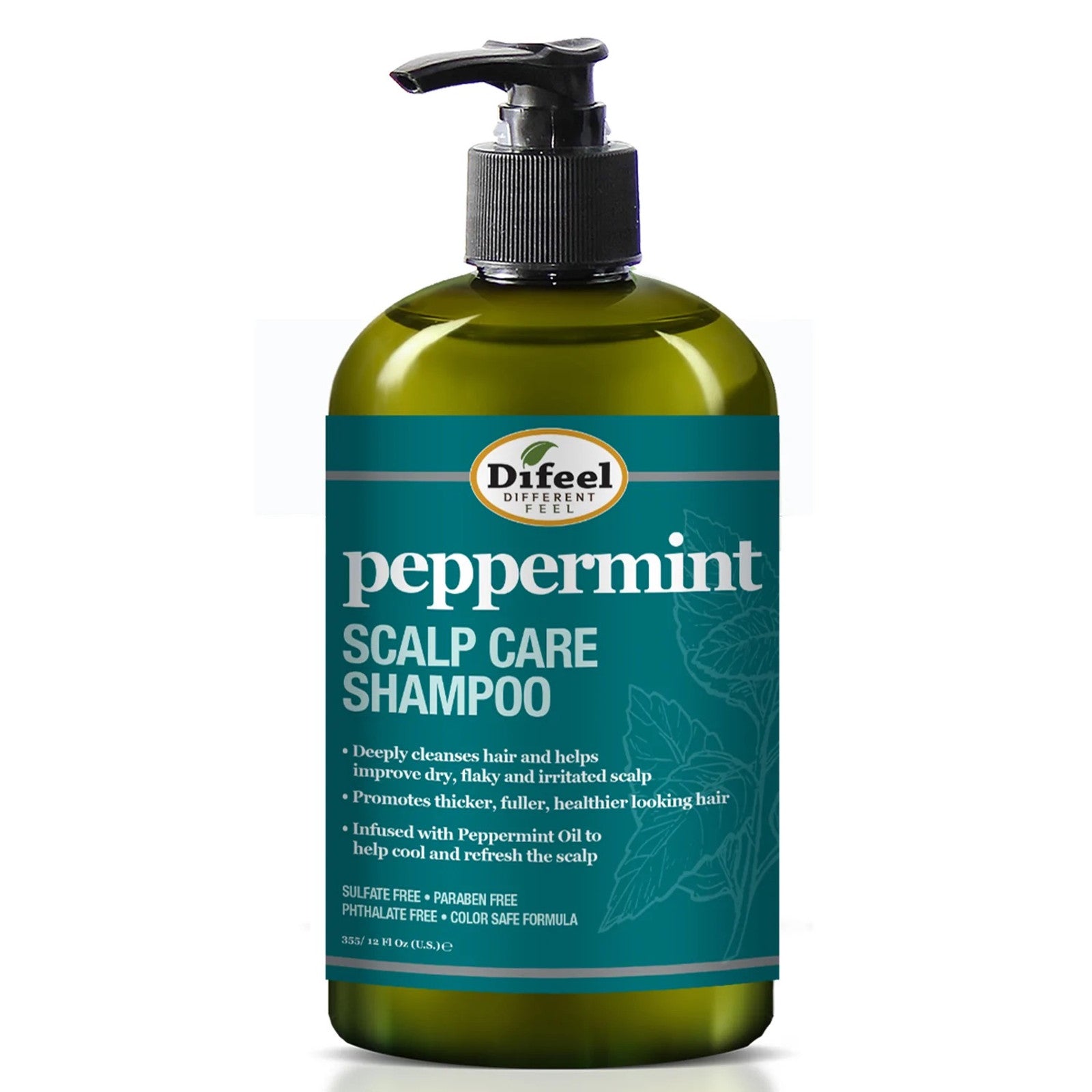 DIFEEL Peppermint Scalp Care Shampoo 12OZ.