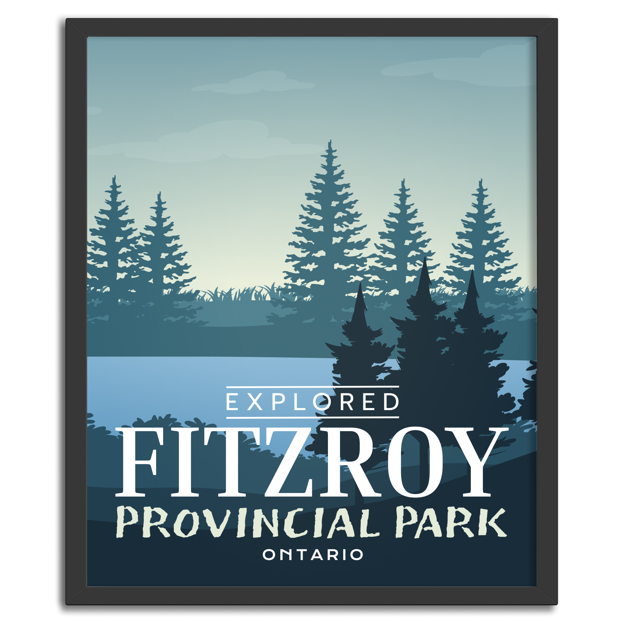 Fitzroy Provincial Park 'Explored' Poster, Canada Parks