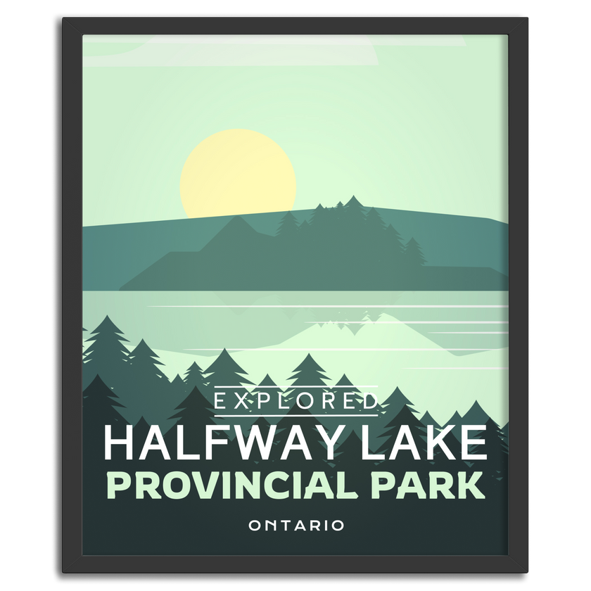 Halfway Lake Provincial Park 'Explored' Poster, Canada Parks