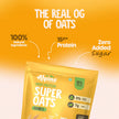 Avoine super-roulée à haute teneur en protéines, miel, beurre de cacahuète naturel et miel – 15g de protéines, salé, sans gluten.