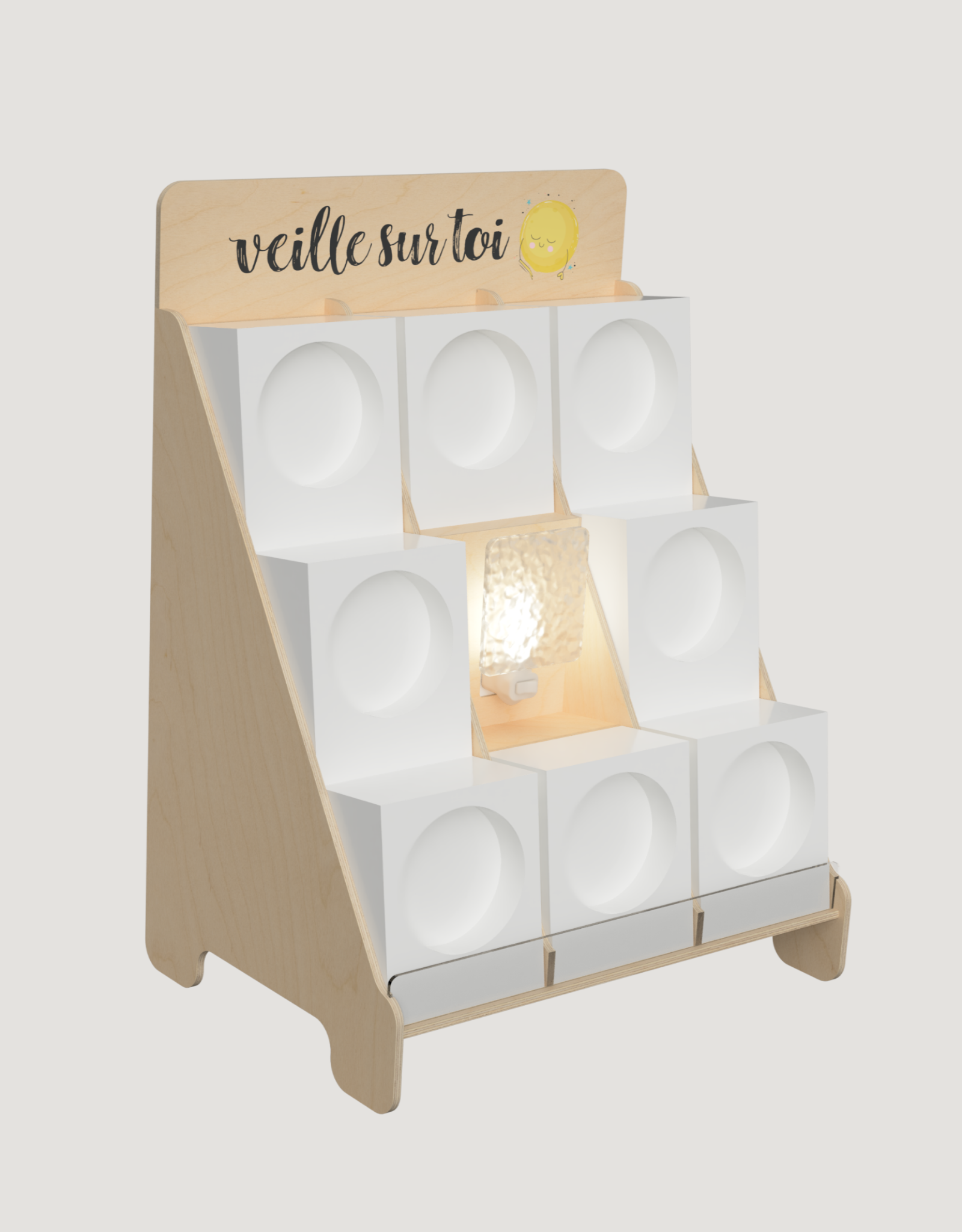Night light display - Large 9 places - Veille sur toi