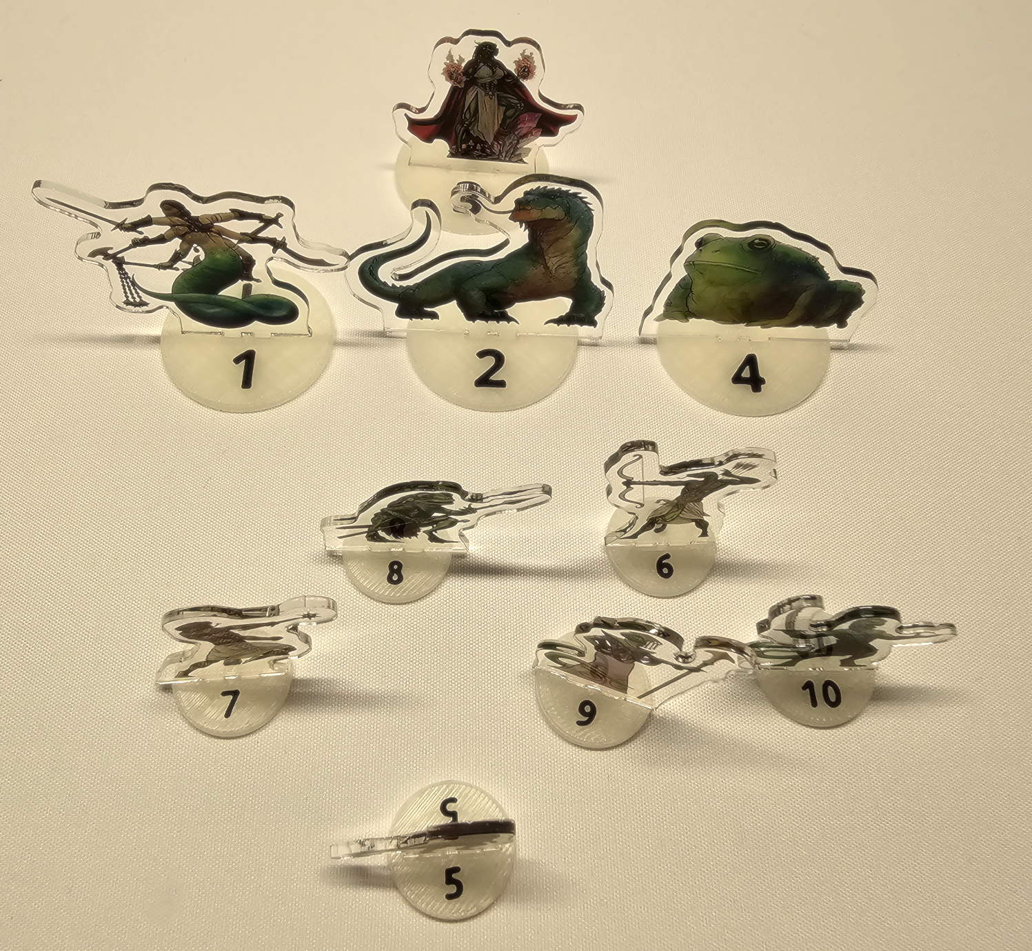 League of Dungeoneers - Enemies trackers with numbered bases