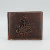 Men’s Cow Leather Canada Embossed Bifold Wallet