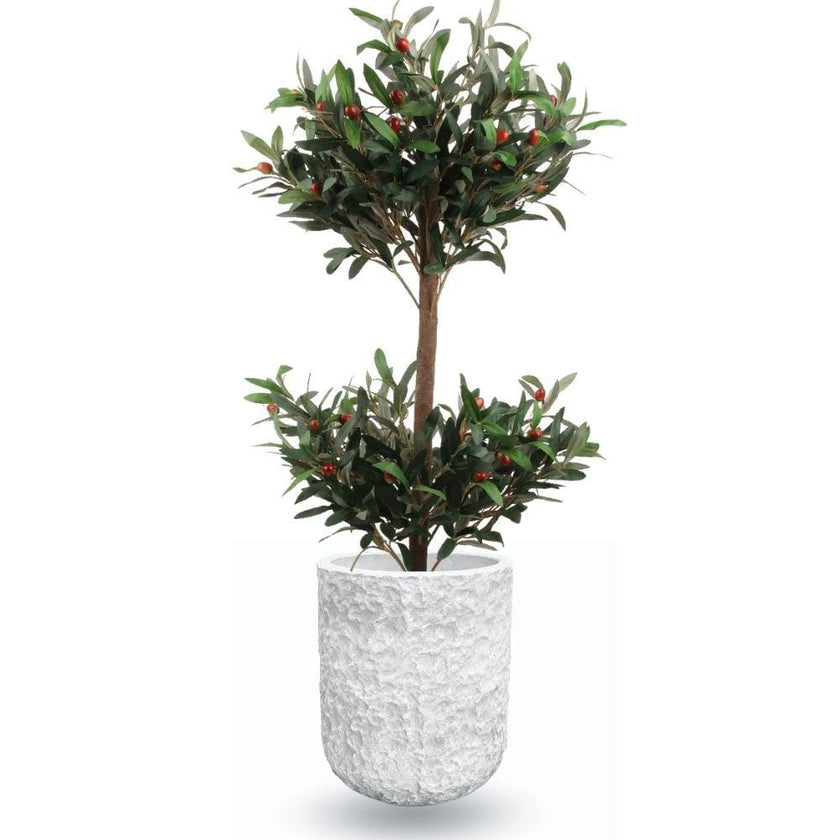 Vela Cement Rock Planter 14''