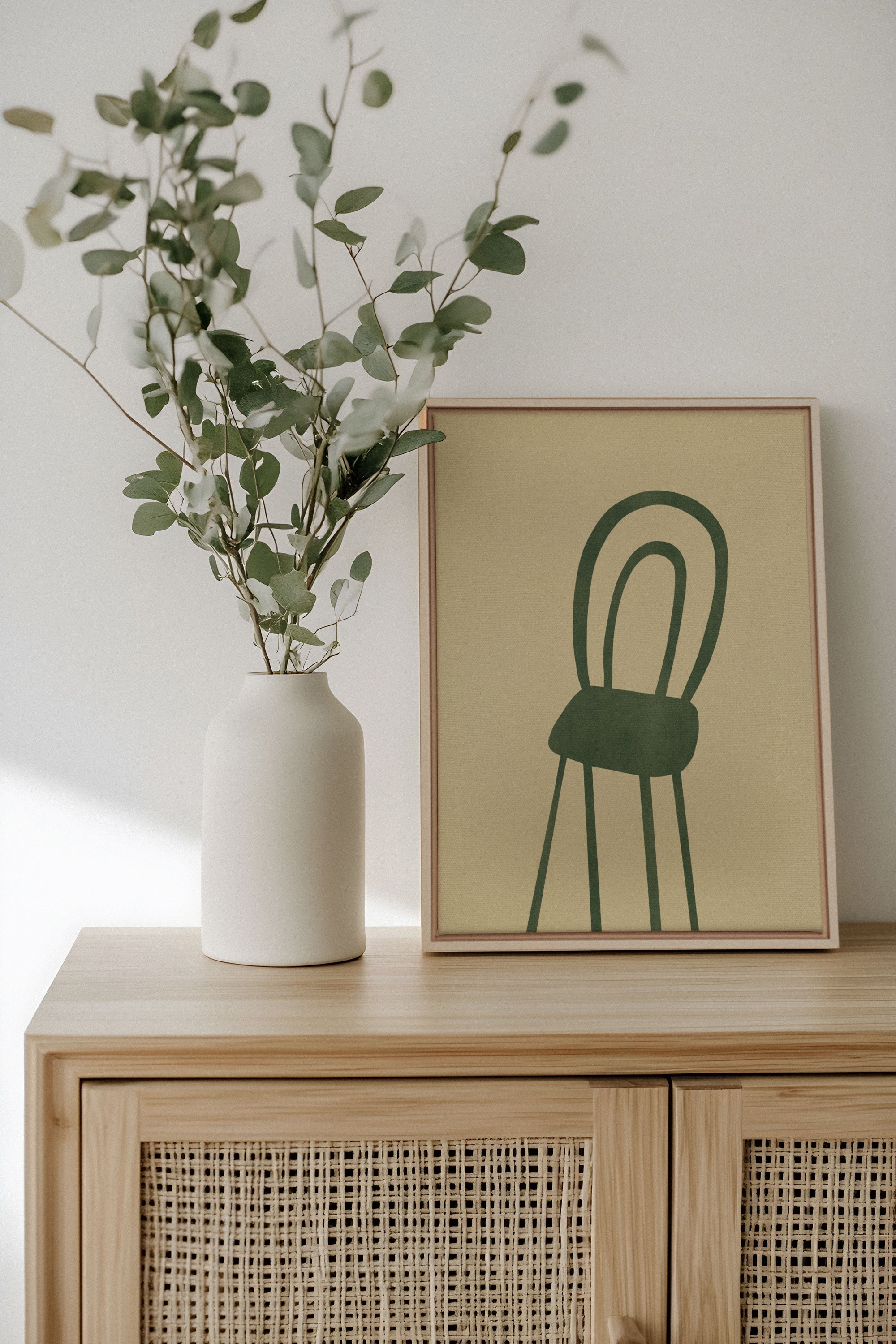THE GREEN CHAIR, Oeuvre sur toile étirée